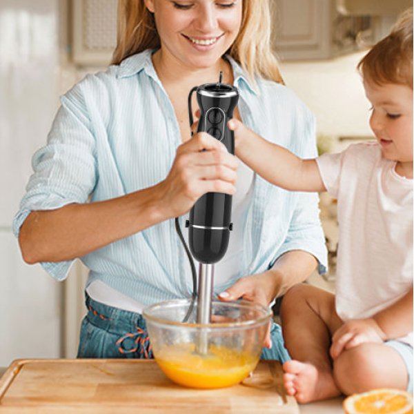 Handheld Hand Blender 1000W Immersion Blender Mixer with Attachments: Stainless Steel Blade With 6 in 1 Hand Blender