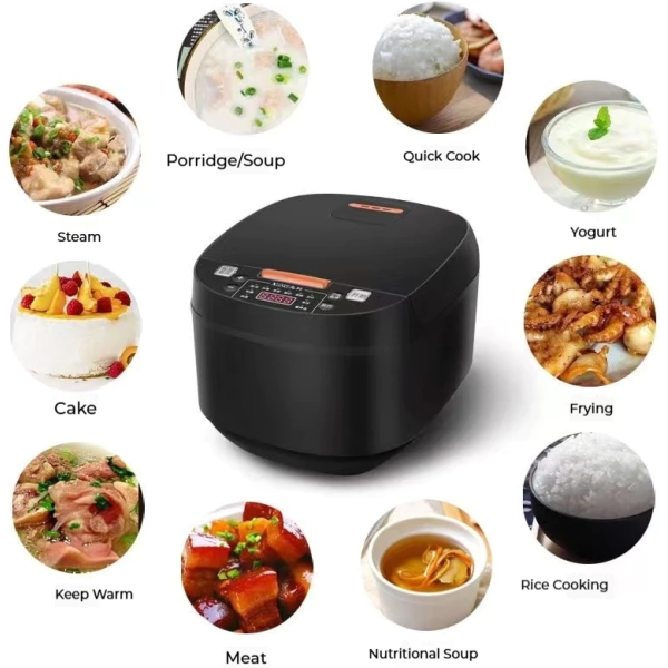 JoyVivre 5L Rice Cooker Smart Periuk Nasi Non Stick Pot Multifunction for 8 People